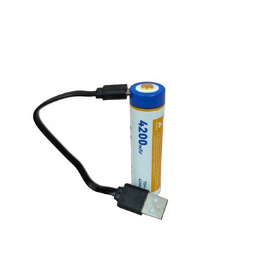 Аккумулятор Wimpex 4200 18650 с micro-USB зарядным 509518 фото