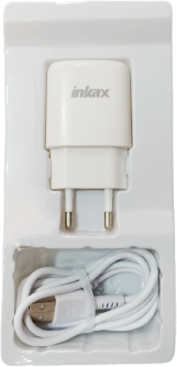 Мережевий зарядний пристрій inkax CD-95 1 USB порт + кабель Lightning (айфон) 1.2A 364548 фото